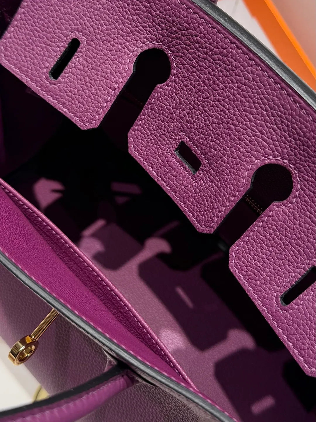 Hermès Birkin 25 Togo Leather Handbag Anemone Purple