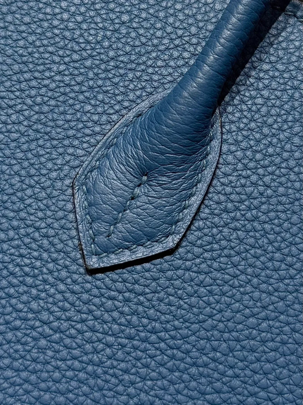 Hermès Birkin 25 Togo Leather Handbag Deep Blue