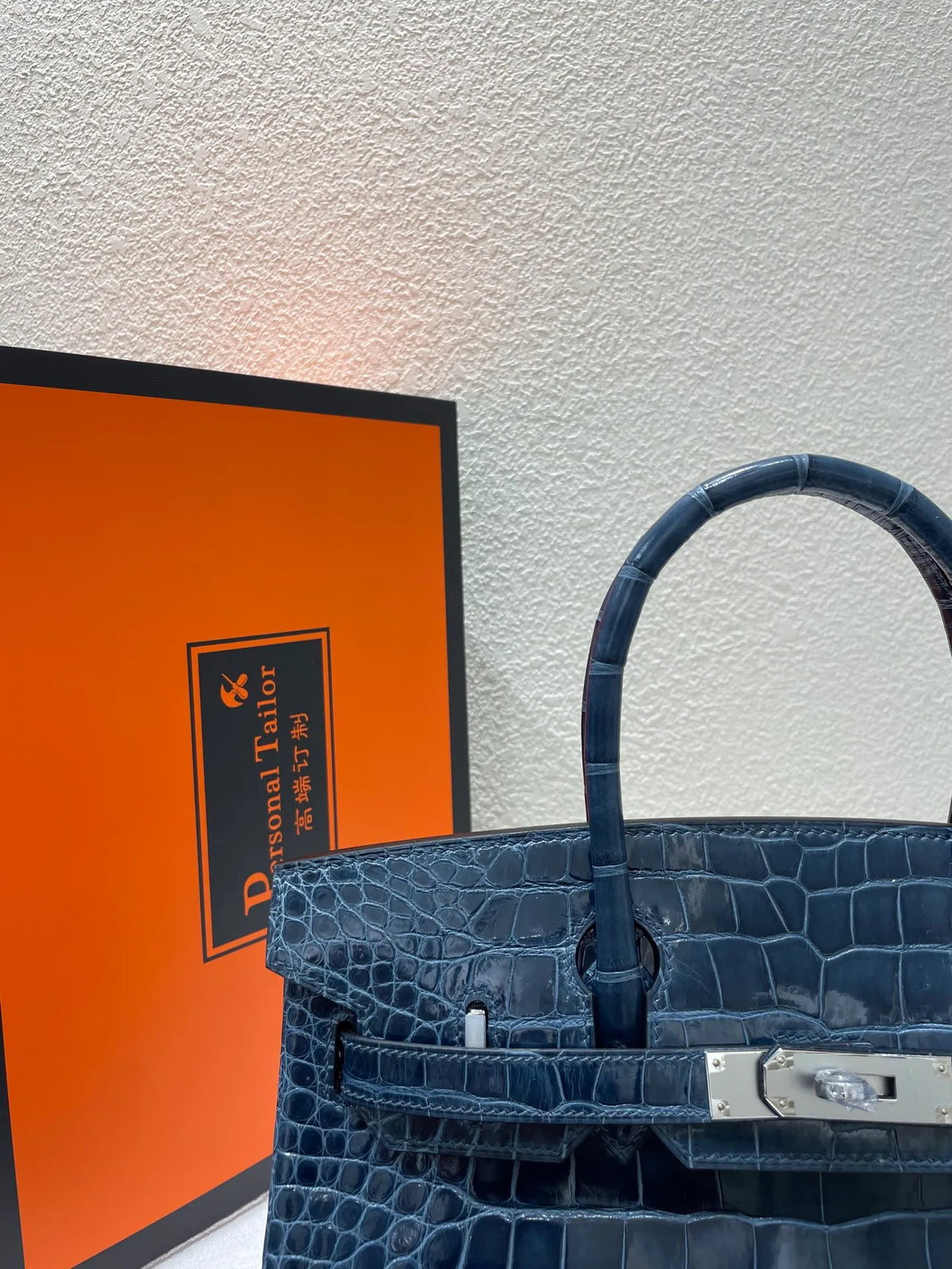 Hermès Birkin 30 Alligator Leather Handbag Bleuet Blue