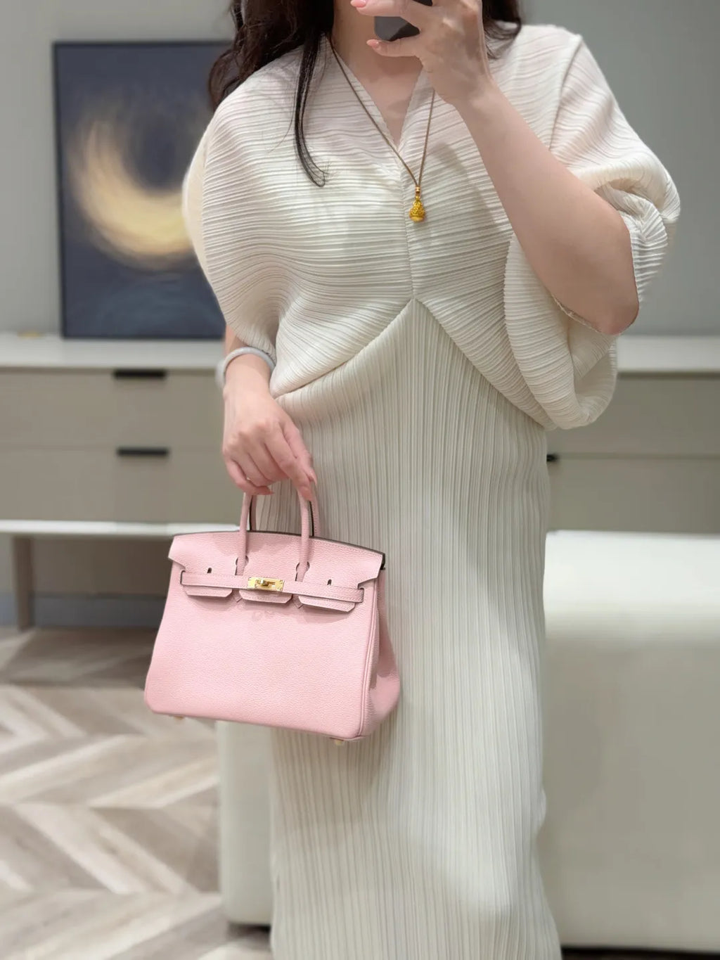 Hermès Handbag 3Q Powder