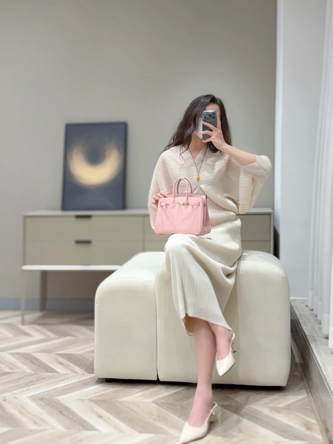 Hermès Handbag 3Q Powder