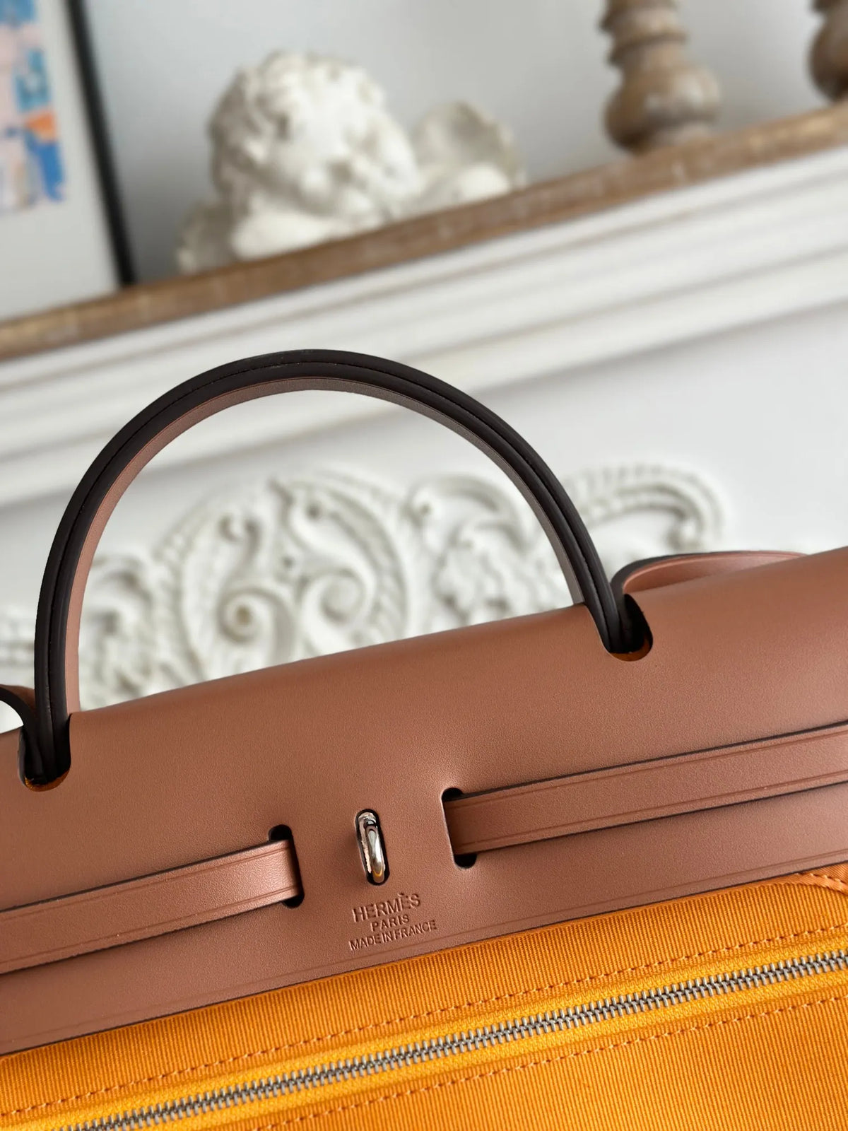 Hermès Herbag 31 Canvas and Leather Shoulder Bag