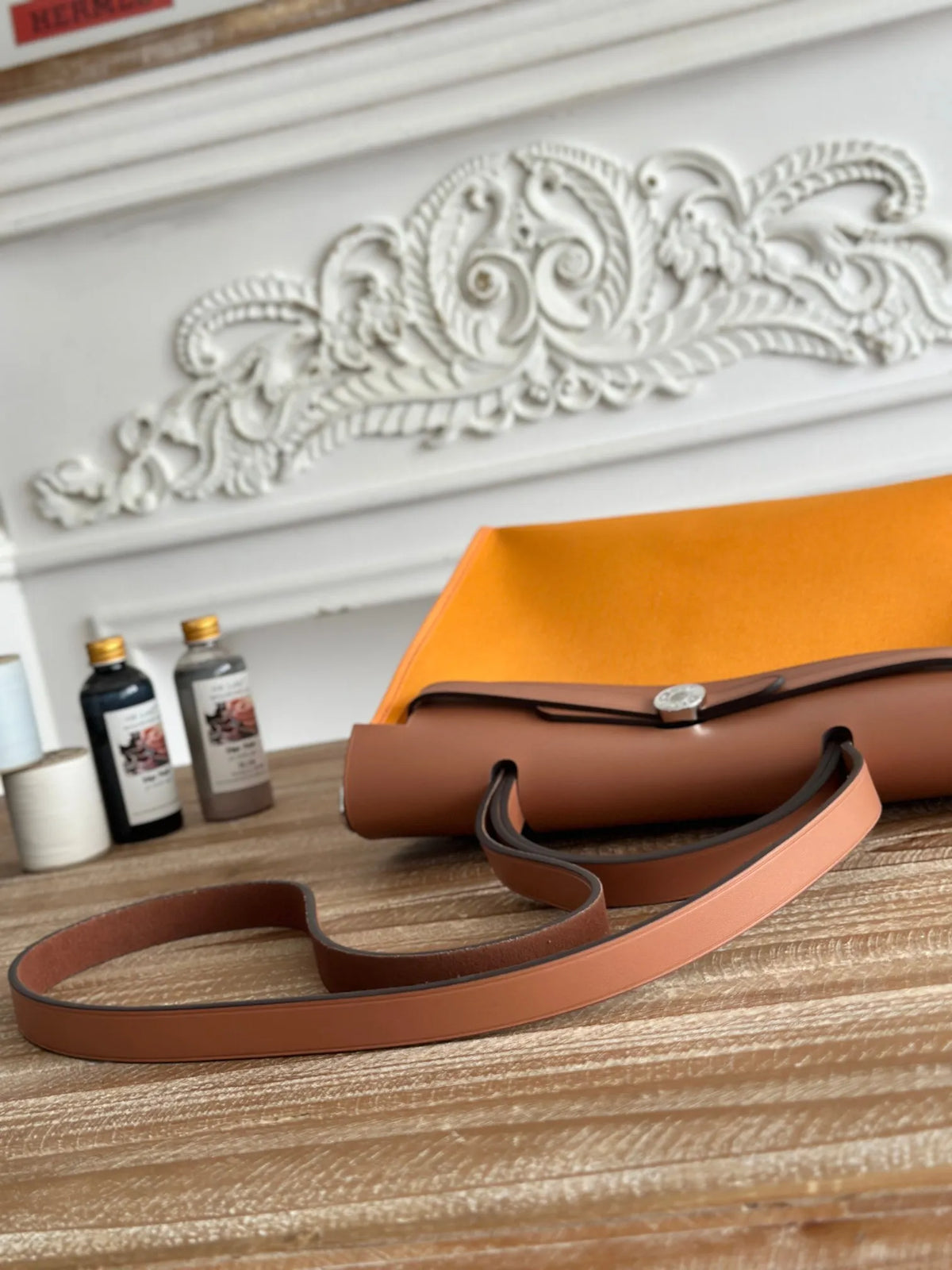 Hermès Herbag 31 Canvas and Leather Shoulder Bag