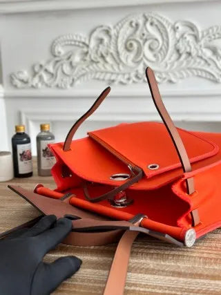 Hermès Herbag 31 Canvas and Leather Shoulder Bag