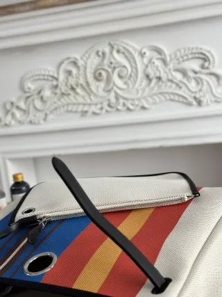 Hermès Herbag 31 Canvas and Leather Shoulder Bag