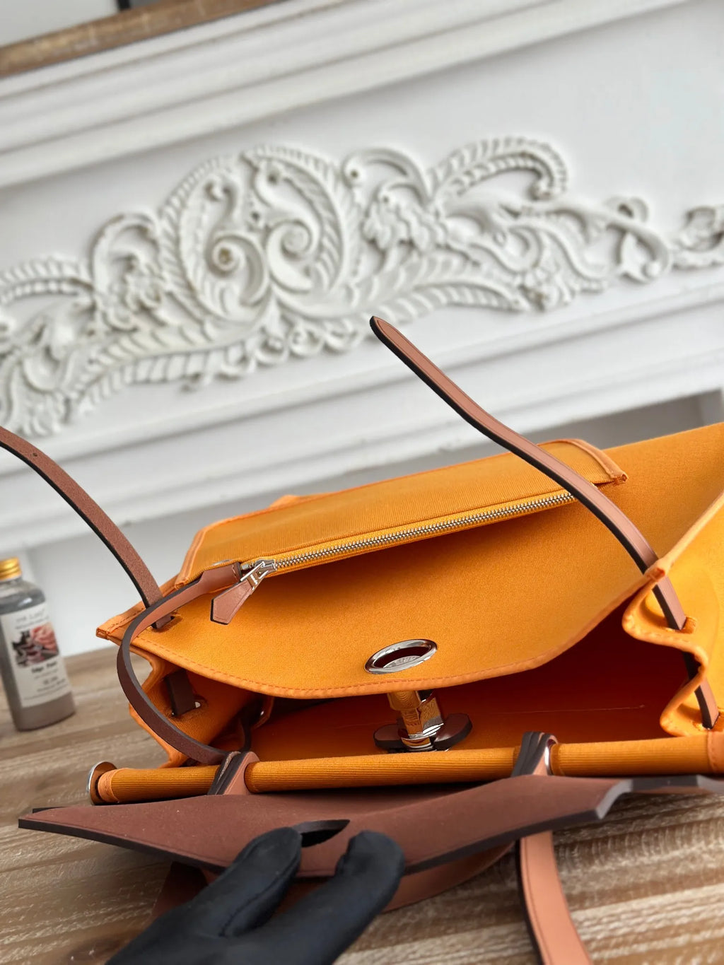 Hermès Herbag 31 Canvas and Leather Shoulder Bag