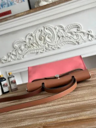Hermès Herbag 31 Canvas Leather Handbag