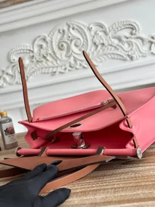 Hermès Herbag 31 Canvas Leather Handbag