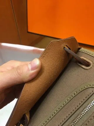 Hermès Herbag 31 Canvas Leather Handbag Elephant Grey