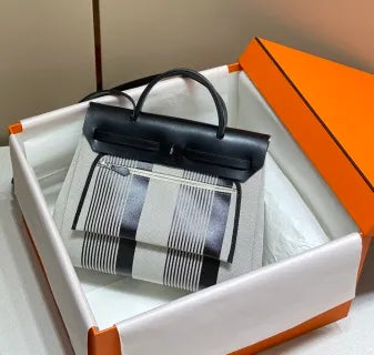 Hermès Herbag Zip 31 Canvas and Leather Shoulder Bag