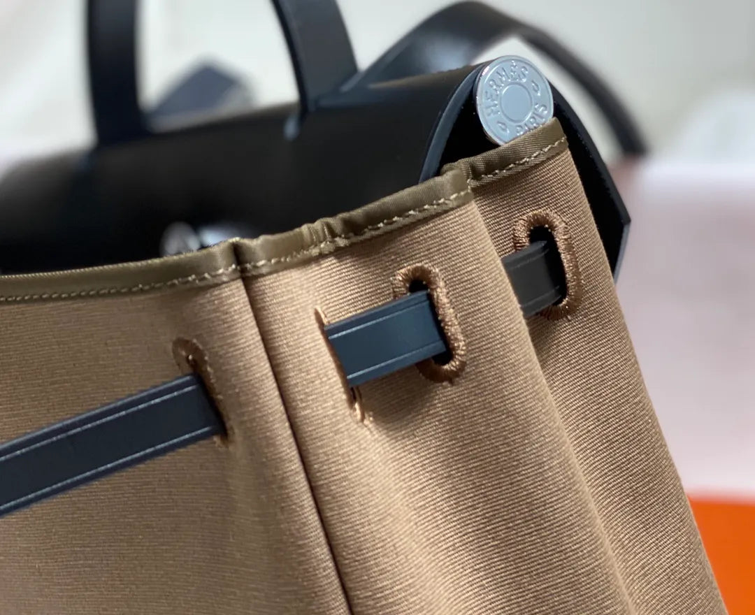 Hermès Herbag Zip 31 Canvas and Leather Shoulder Bag