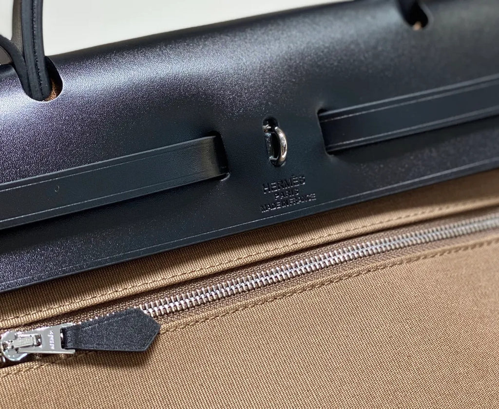 Hermès Herbag Zip 31 Canvas and Leather Shoulder Bag