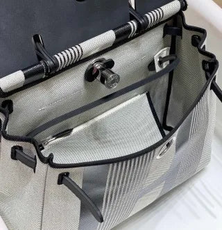 Hermès Herbag Zip 31 Canvas and Leather Shoulder Bag