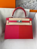 Hermès Kelly 25 Epsom Leather Handbag Extreme Pink