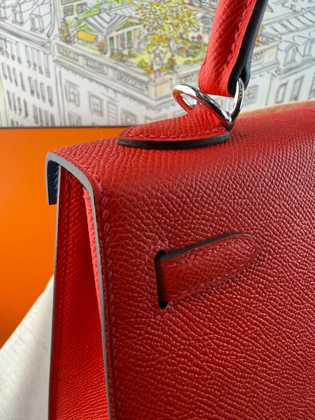 Hermès Kelly 25 Epsom Leather Handbag Extreme Pink