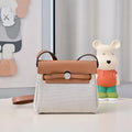 Mini Herbag 7.9 in Canvas Leather Handbag