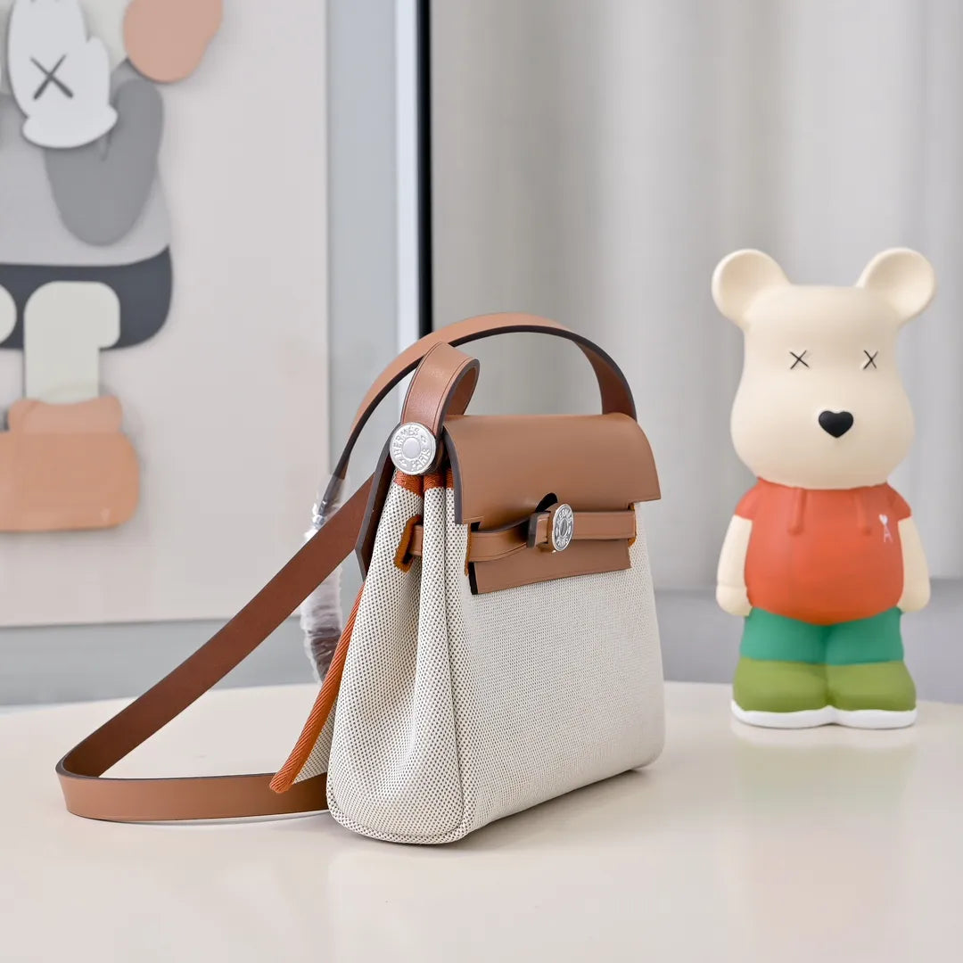 Mini Herbag 7.9 in Canvas Leather Handbag