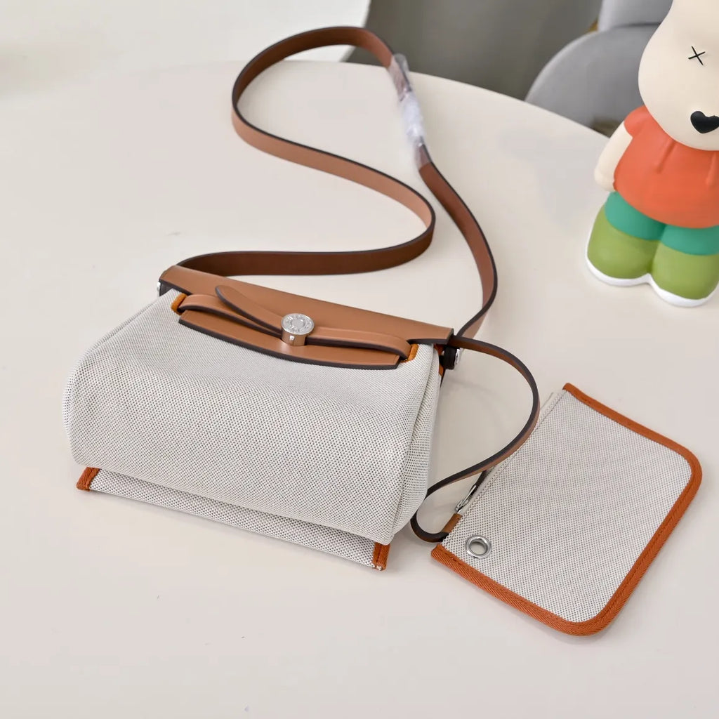 Mini Herbag 7.9 in Canvas Leather Handbag