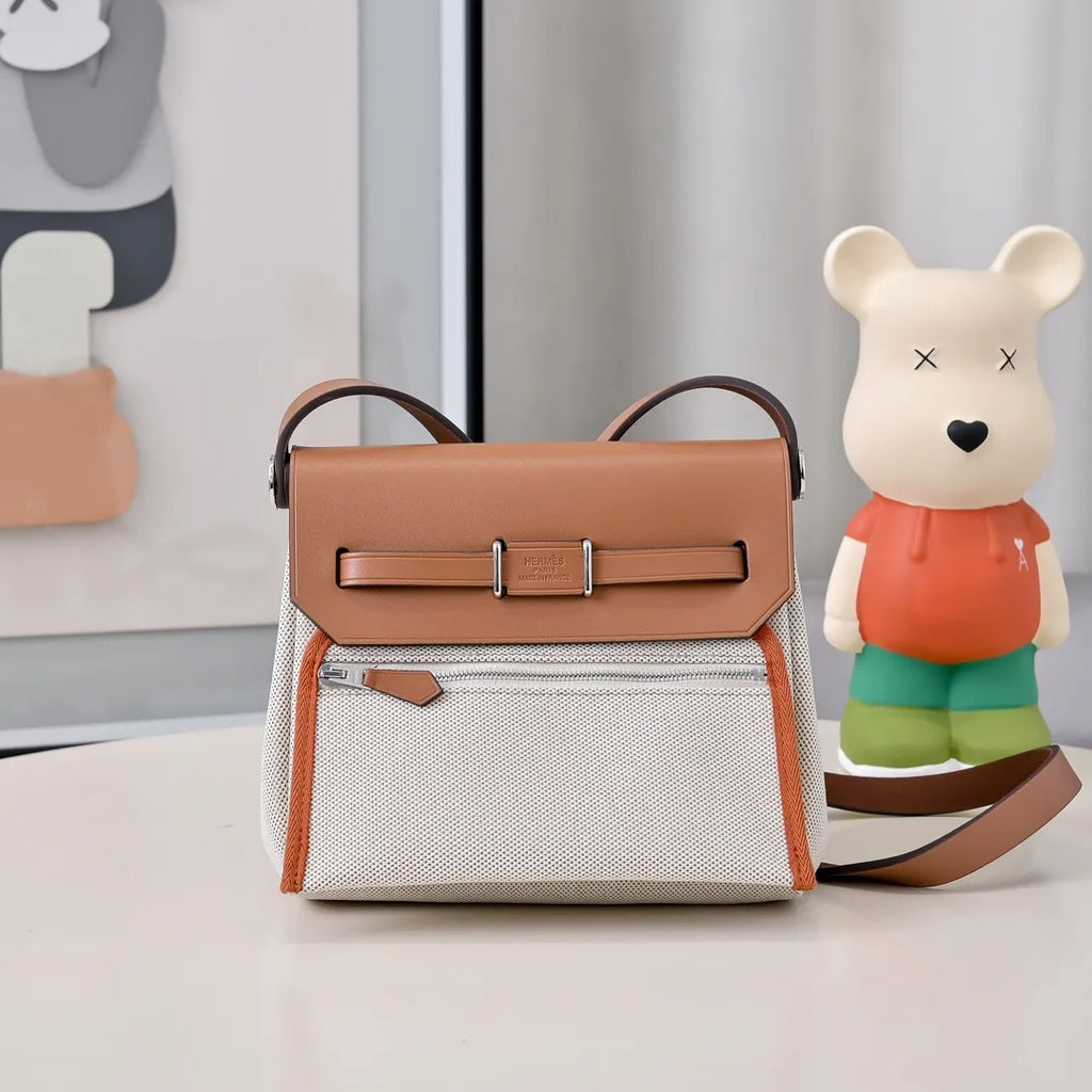 Mini Herbag 7.9 in Canvas Leather Handbag