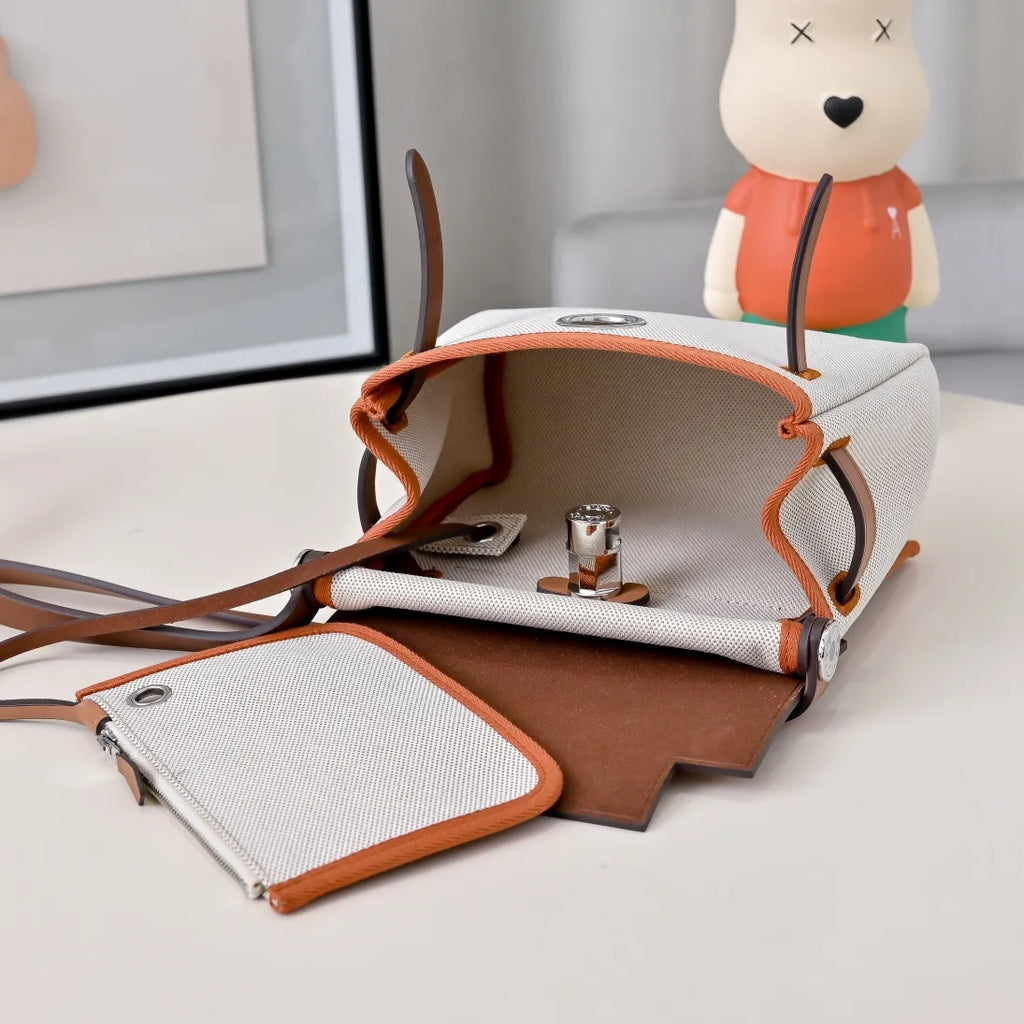 Mini Herbag 7.9 in Canvas Leather Handbag