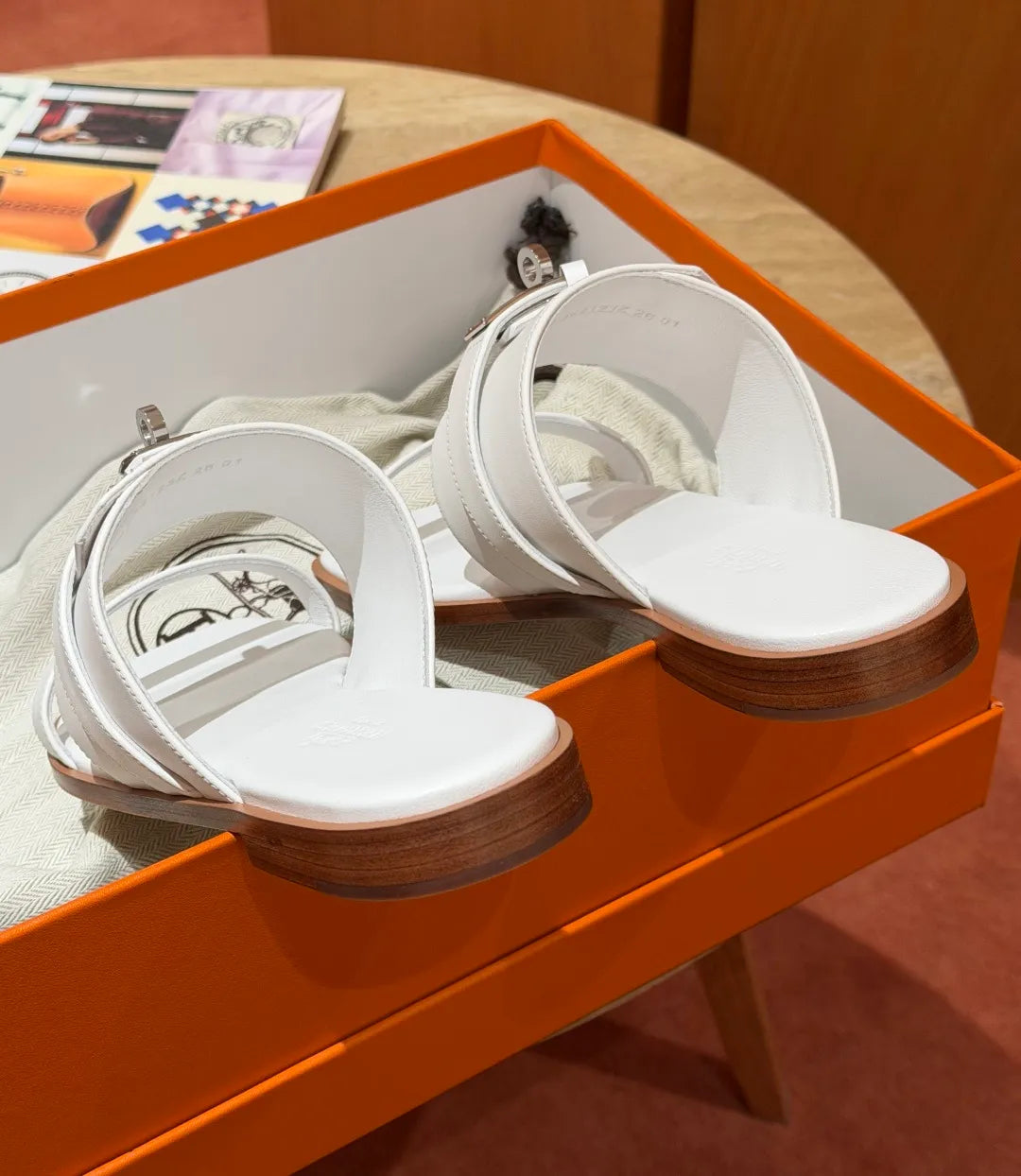 Hermes Nina Sandals Calfskin Leather 332906