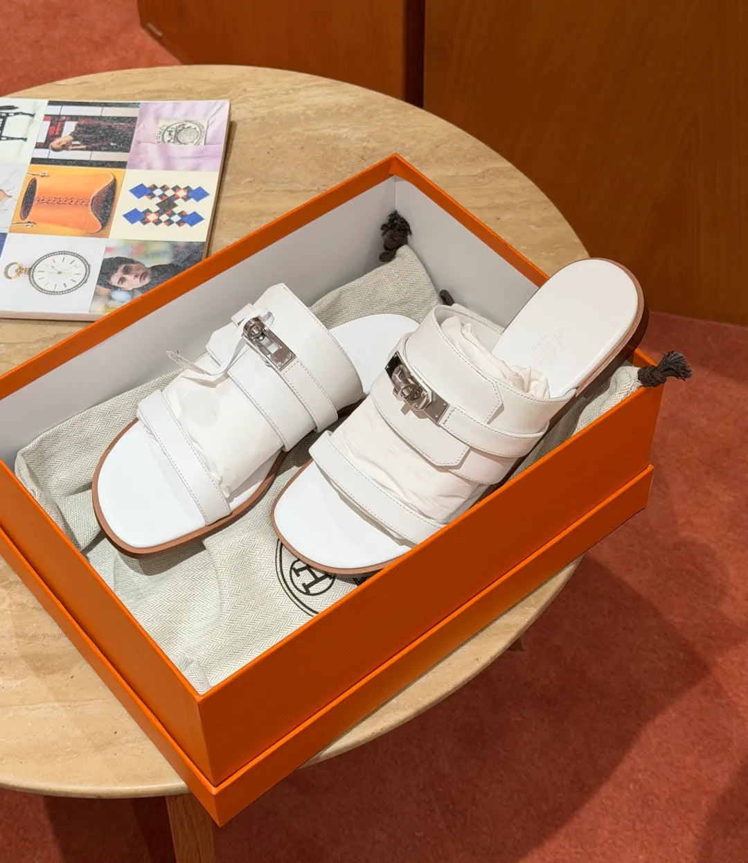 Hermes Nina Sandals Calfskin Leather 332906