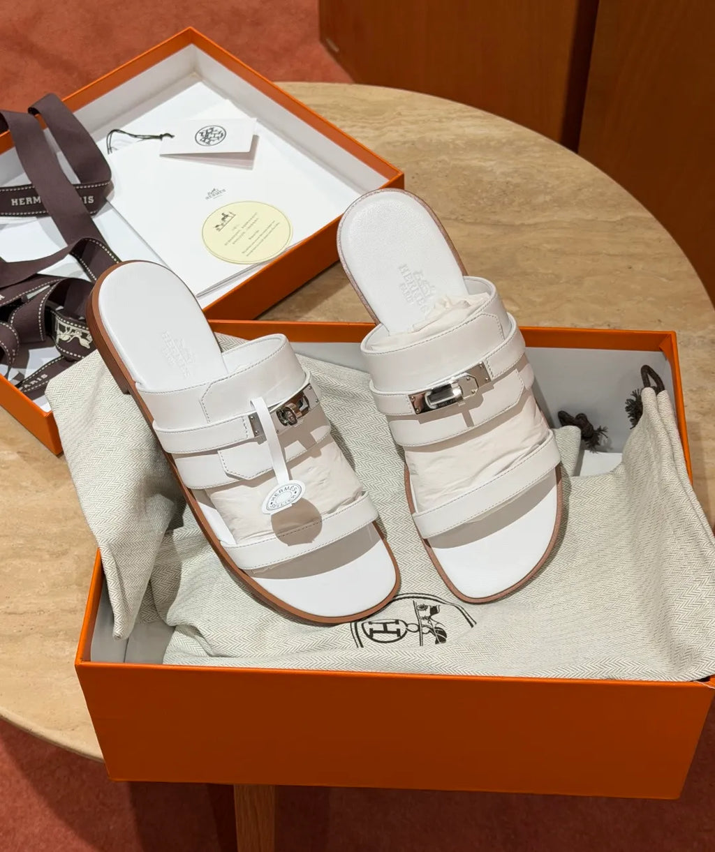 Hermes Nina Sandals Calfskin Leather 332906