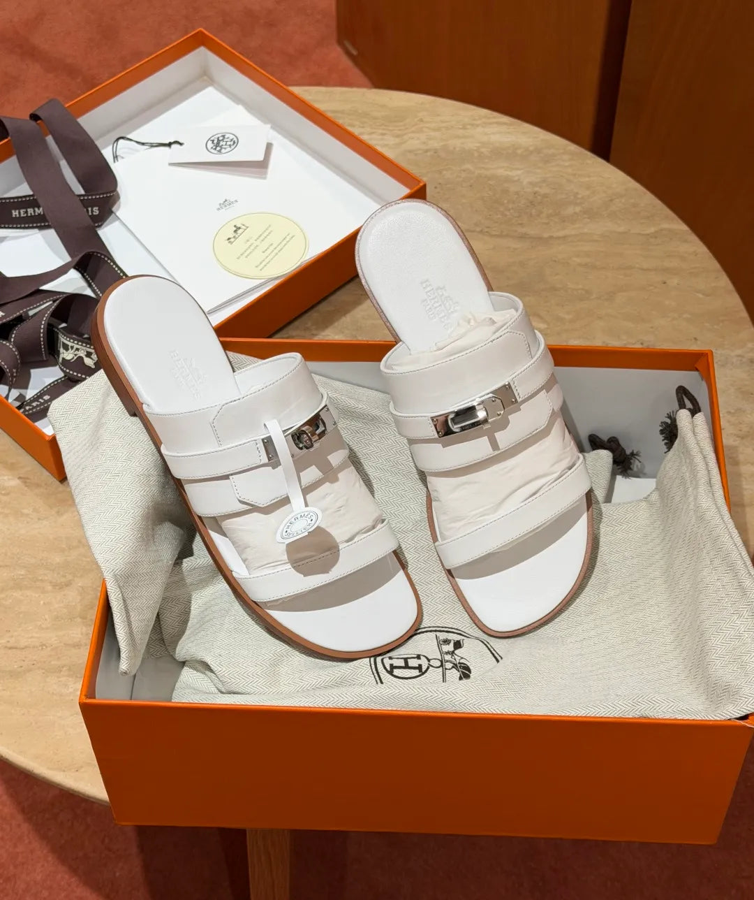 Hermes Nina Sandals Calfskin Leather 332906