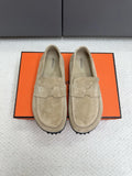 Hermès Unisex Leather Birkenstock Mule Loafers