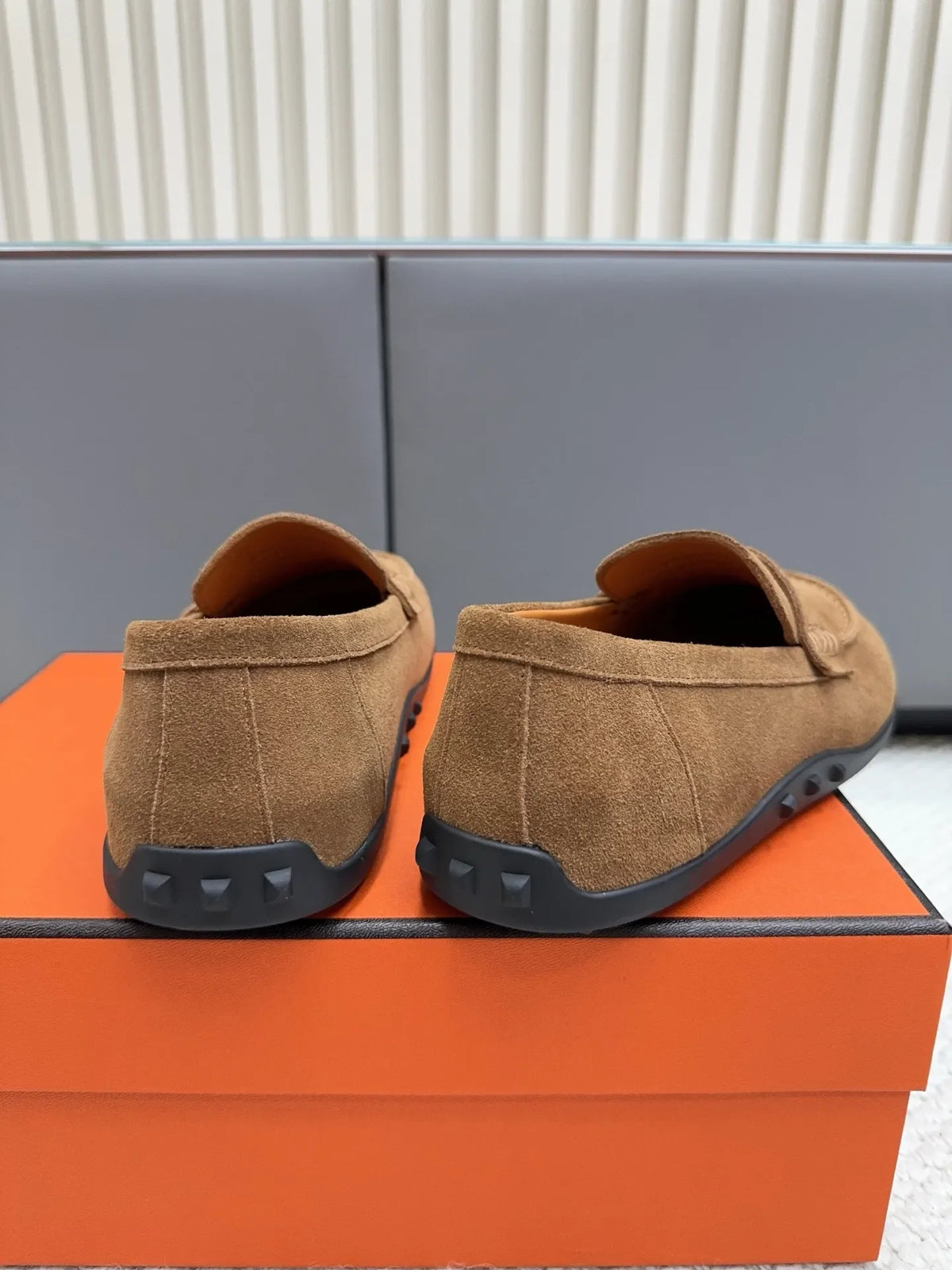 Hermès Unisex Leather Birkenstock Mule Loafers