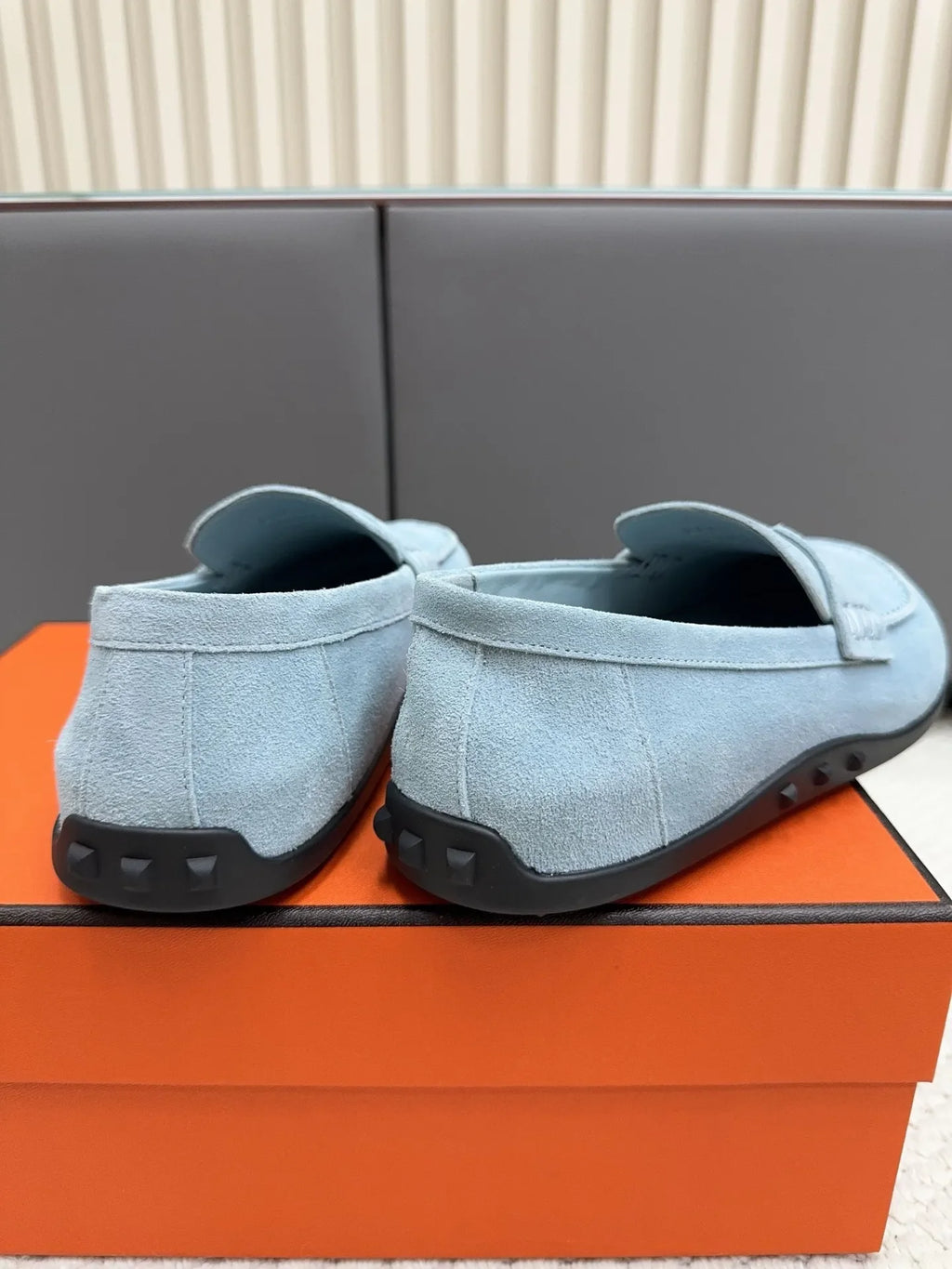Hermès Unisex Leather Birkenstock Mule Loafers