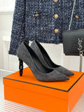 Hermès Women's Chain Heel Pointed Toe Pumps 26WF