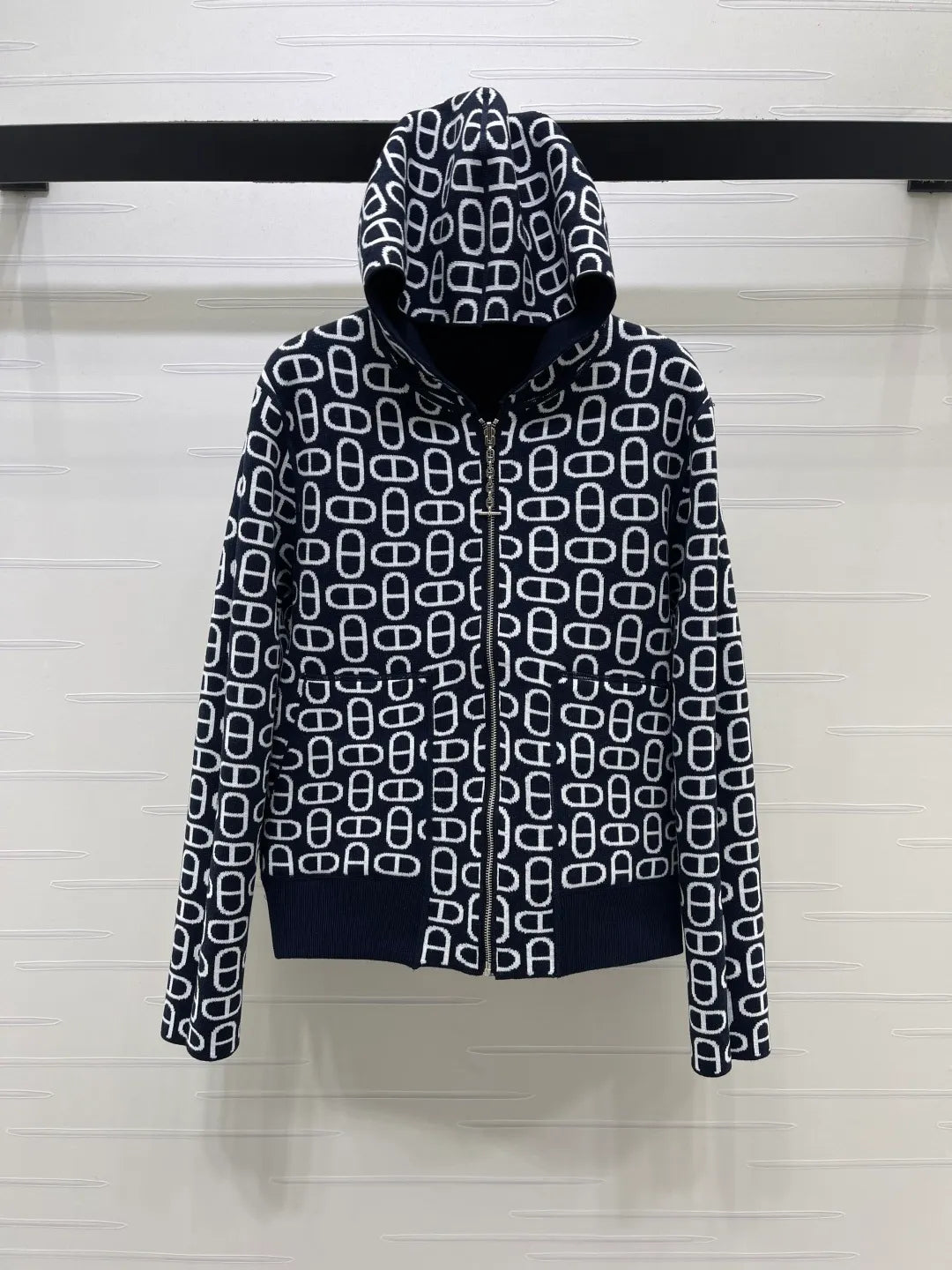 Hermès Women's Chaine d'Ancre Hooded Knit Cardigan