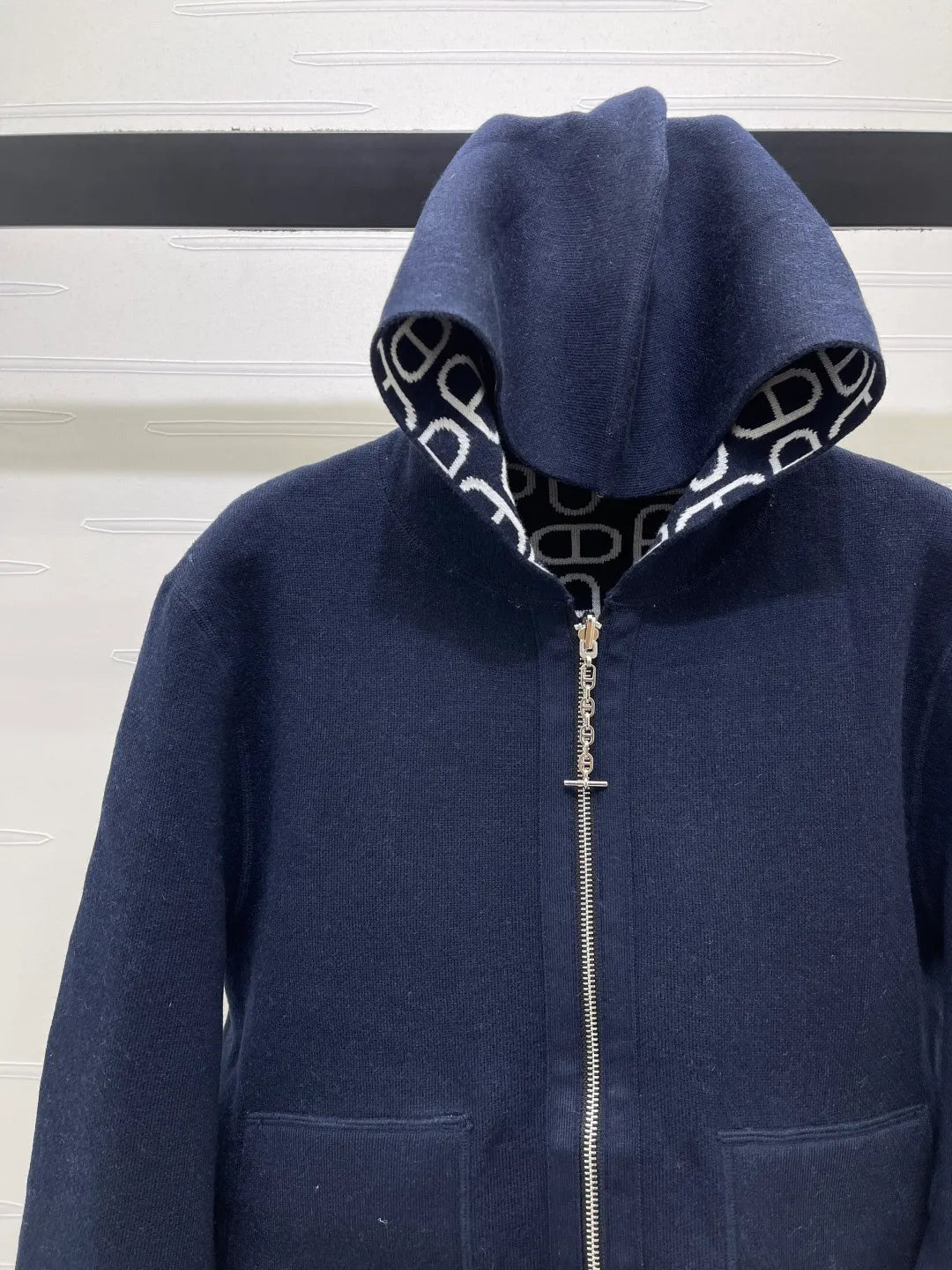 Hermès Women's Chaine d'Ancre Hooded Knit Cardigan