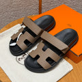 Hermes Women's Chypre Sandals Epsom Calfskin Leather 333008
