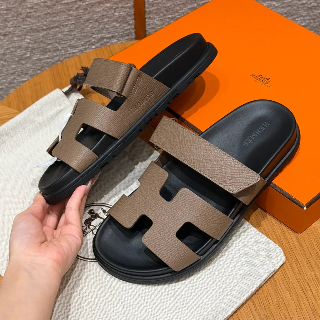 Hermes Women's Chypre Sandals Epsom Calfskin Leather 333008