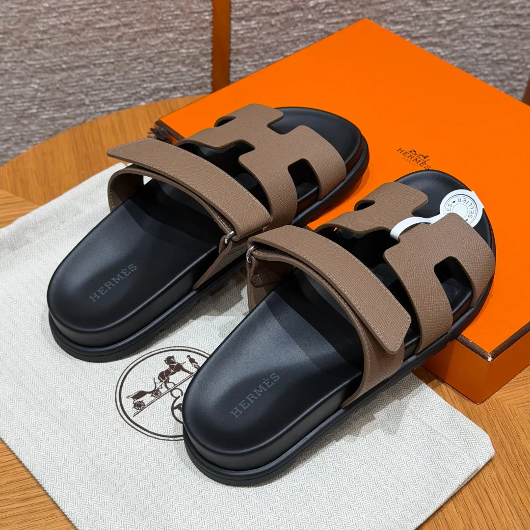Hermes Women's Chypre Sandals Epsom Calfskin Leather 333008