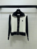 Hermès Women's Contrast Lapel Knit Cardigan