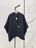 Hermès Women's Double-Faced Wool Cape Coat 26SS 885300520