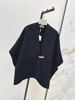 Hermès Women's Double-Faced Wool Cape Coat 26SS 885300520