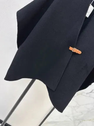 Hermès Women's Double-Faced Wool Cape Coat 26SS 885300520
