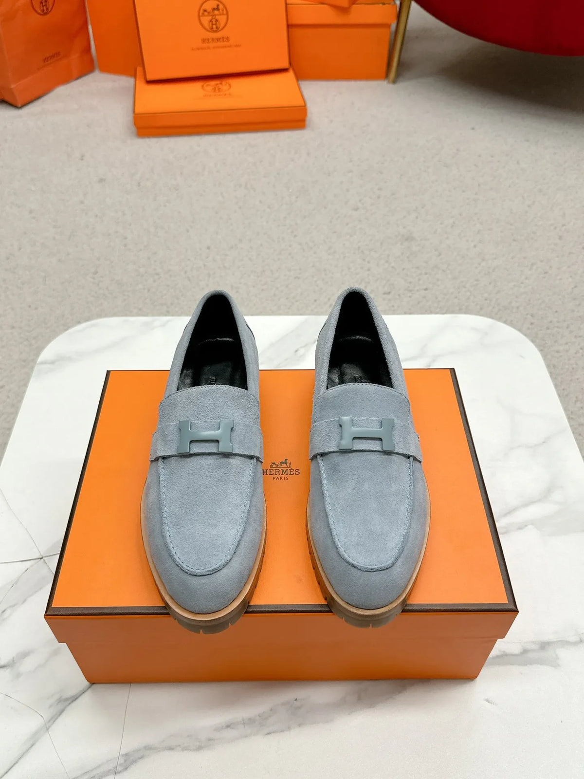 Hermès Women's Faubourg Buckle Platform Loafers