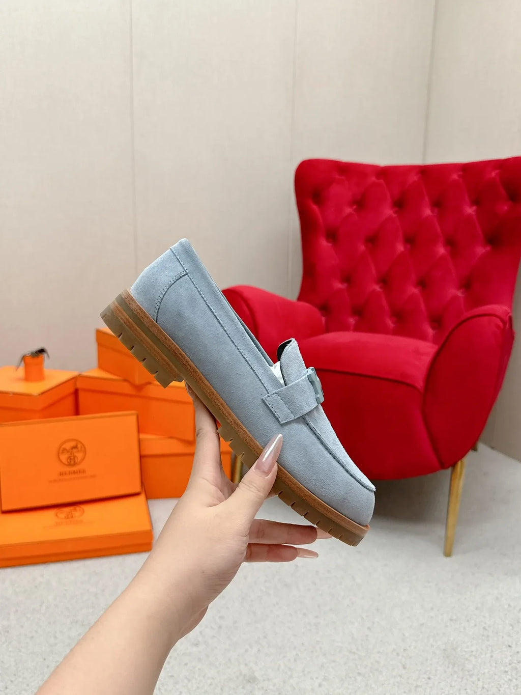 Hermès Women's Faubourg Buckle Platform Loafers