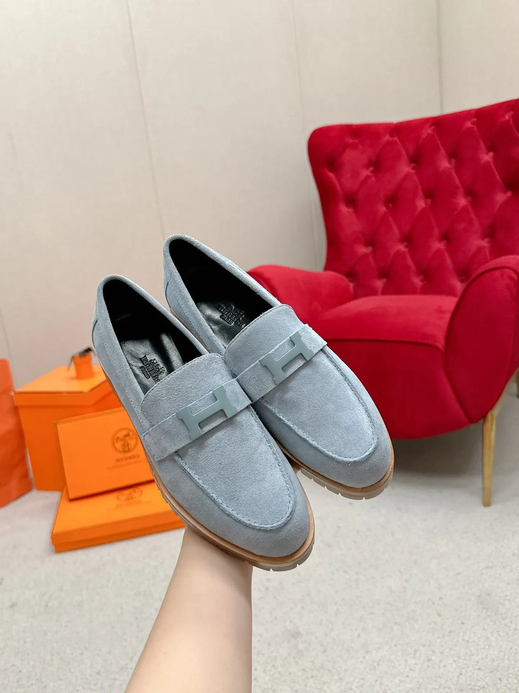 Hermès Women's Faubourg Buckle Platform Loafers