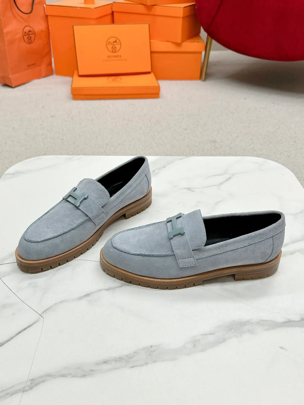 Hermès Women's Faubourg Buckle Platform Loafers