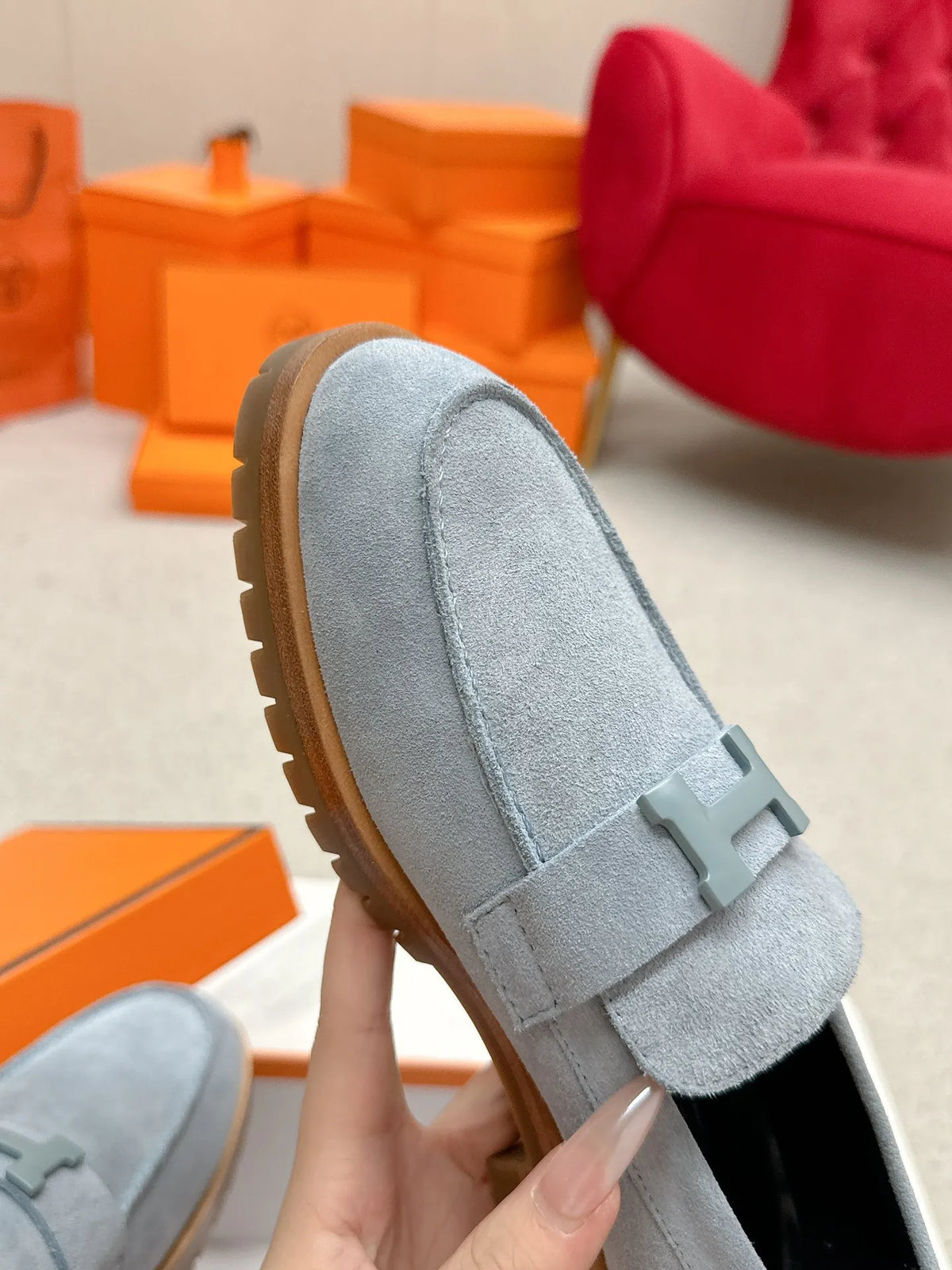 Hermès Women's Faubourg Buckle Platform Loafers