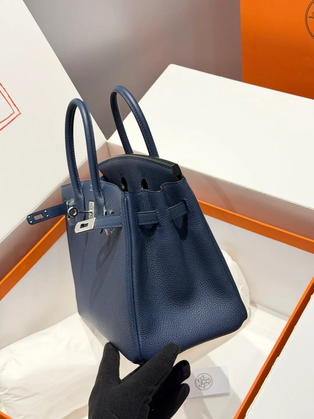 Hermès Women's Handbag 25 Sapphire Blue