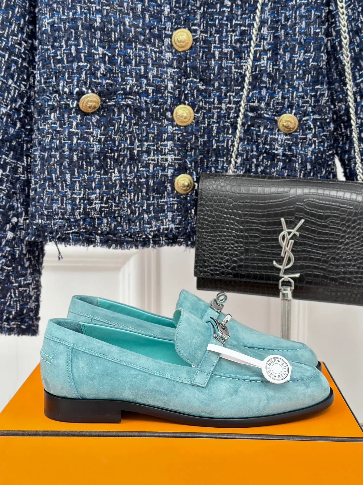Hermès Women's Kelly Buckle Leather Loafers