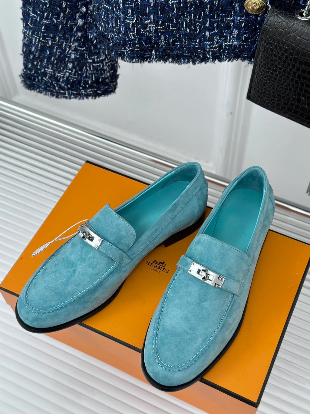 Hermès Women's Kelly Buckle Leather Loafers