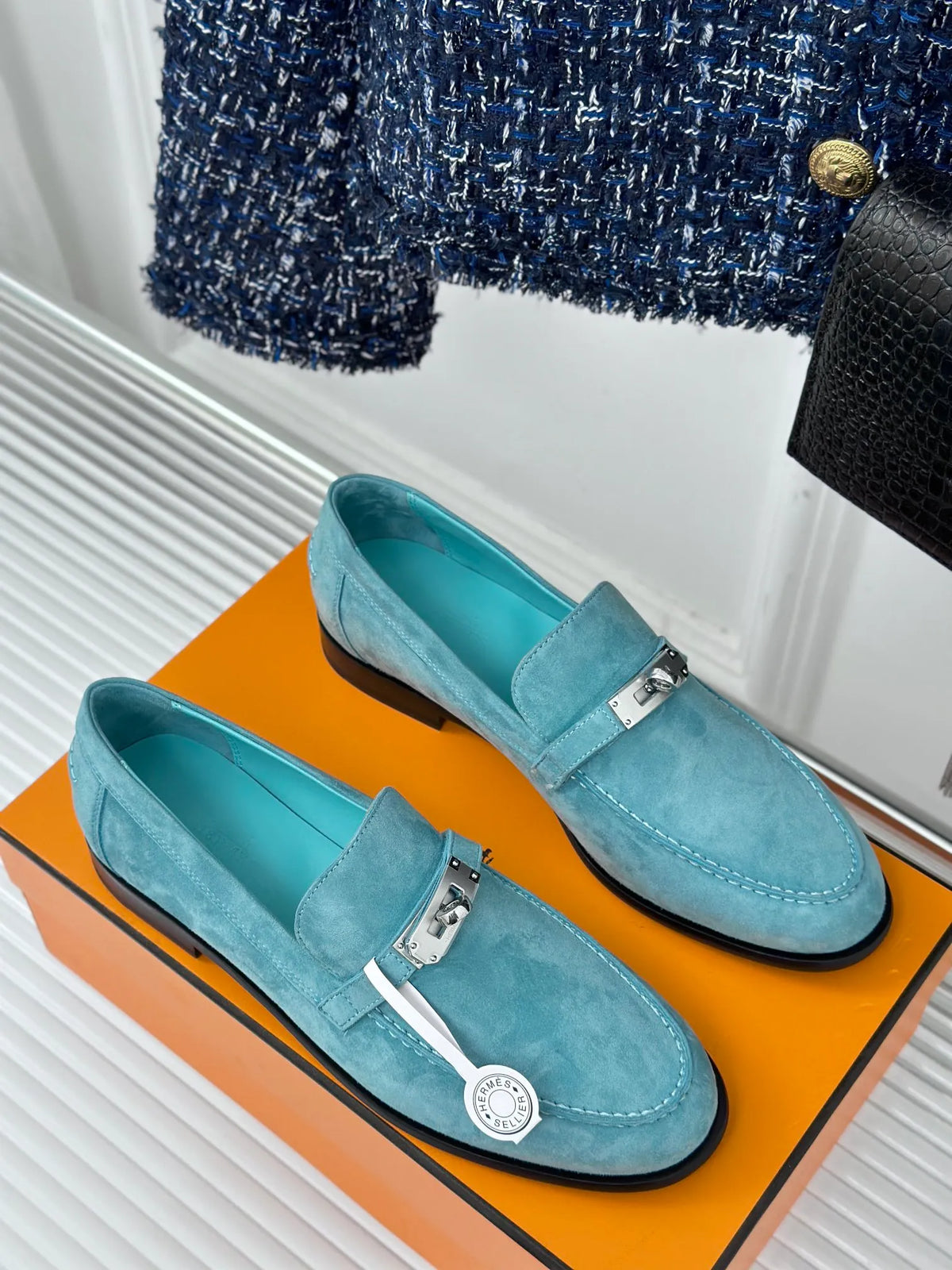 Hermès Women's Kelly Buckle Leather Loafers